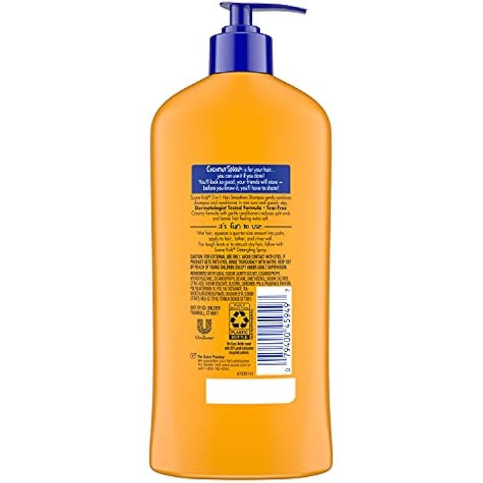 Suave kids 2 in 1 shampoo and conditioner with coconut scent, 532 ml - Image 3